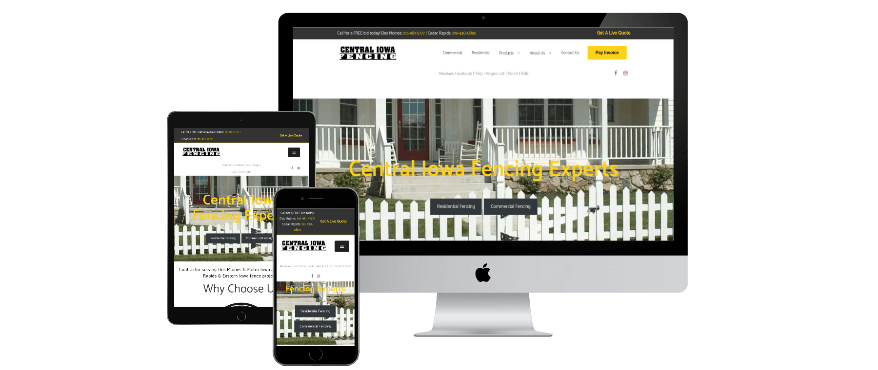 responsive small business web design example