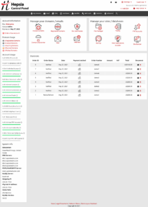 hepsia control panel screenshot