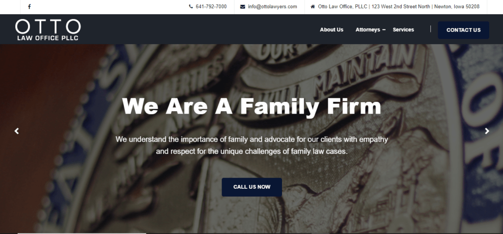 otto lawyers website screen shot