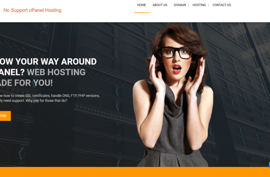 Introducing No Support cPanel Hosting