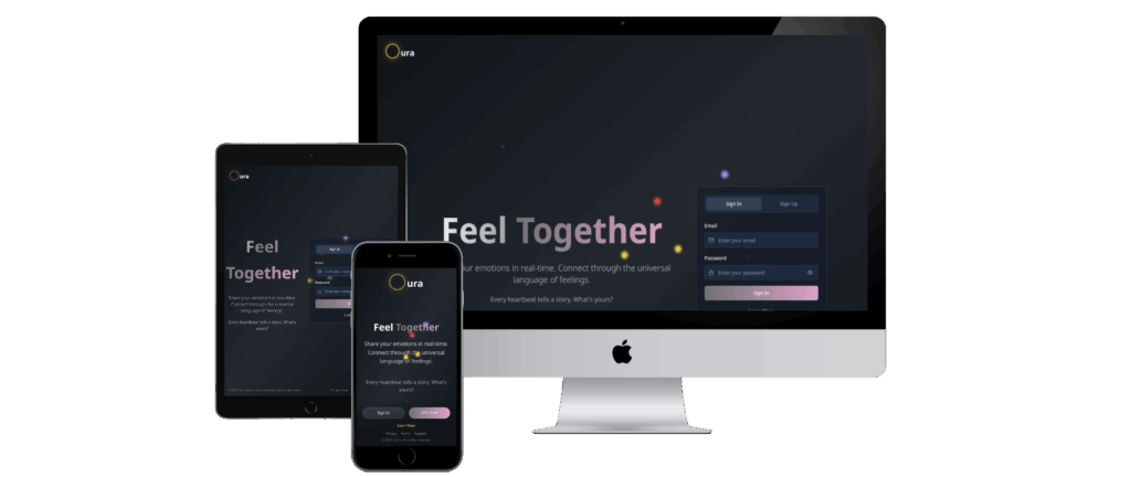 oura social web mockup